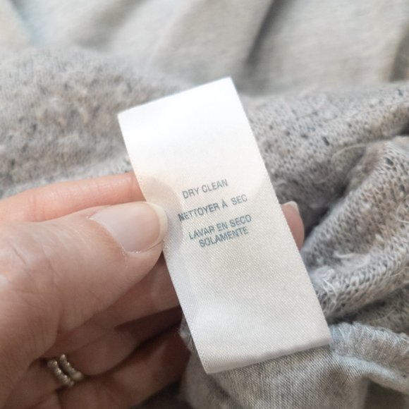 Anthropologie Ella Moss Silver Grey Sequin Knit Top Size S EUC - Picture 10 of 13